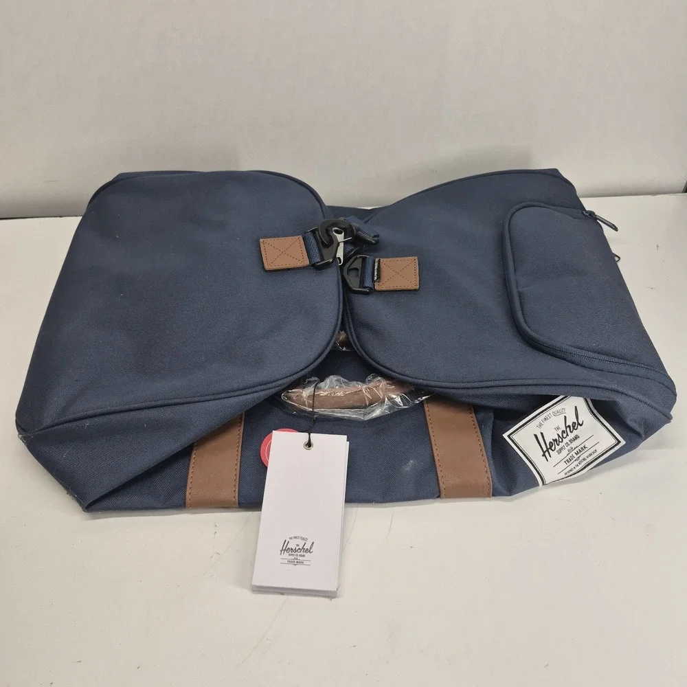 Herschel Novel Duffle Bag Navy Tan Retail: $120